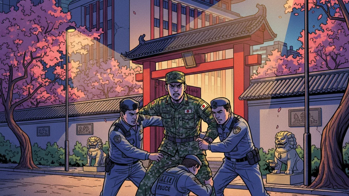 SDF Member Arrested After Intrusion at Chinese Embassy in Tokyo