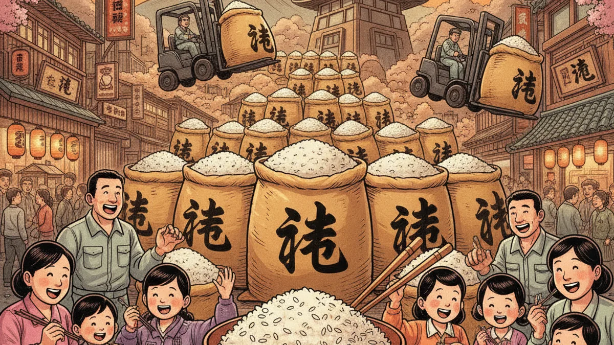 Japan to Purchase 210,000 Tons of Reserve Rice Amid Record Oversupply