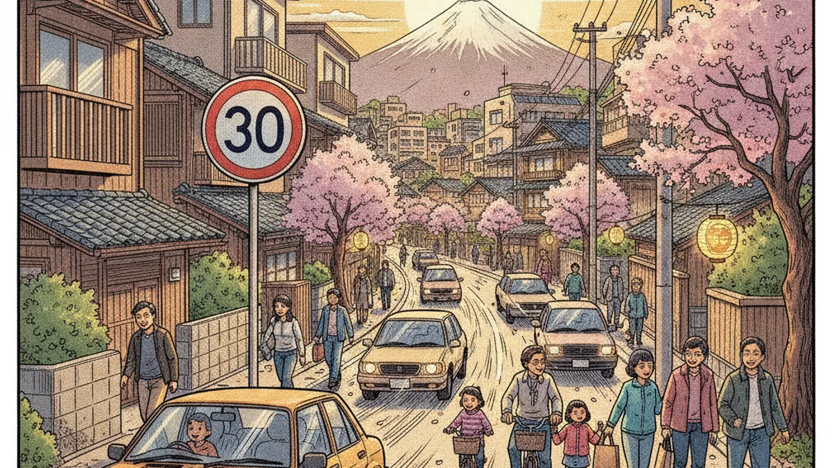 Japan Cuts Speed Limit to 30 km/h on Residential Roads from September 1